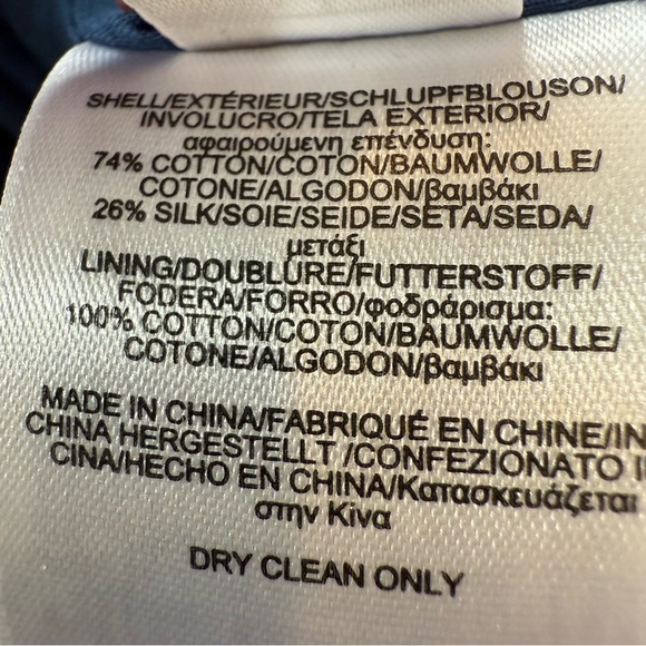 Brooks Brothers Women’s Dress Blue White Floral Size 0 Silk Cotton Blend - Picture 15 of 16